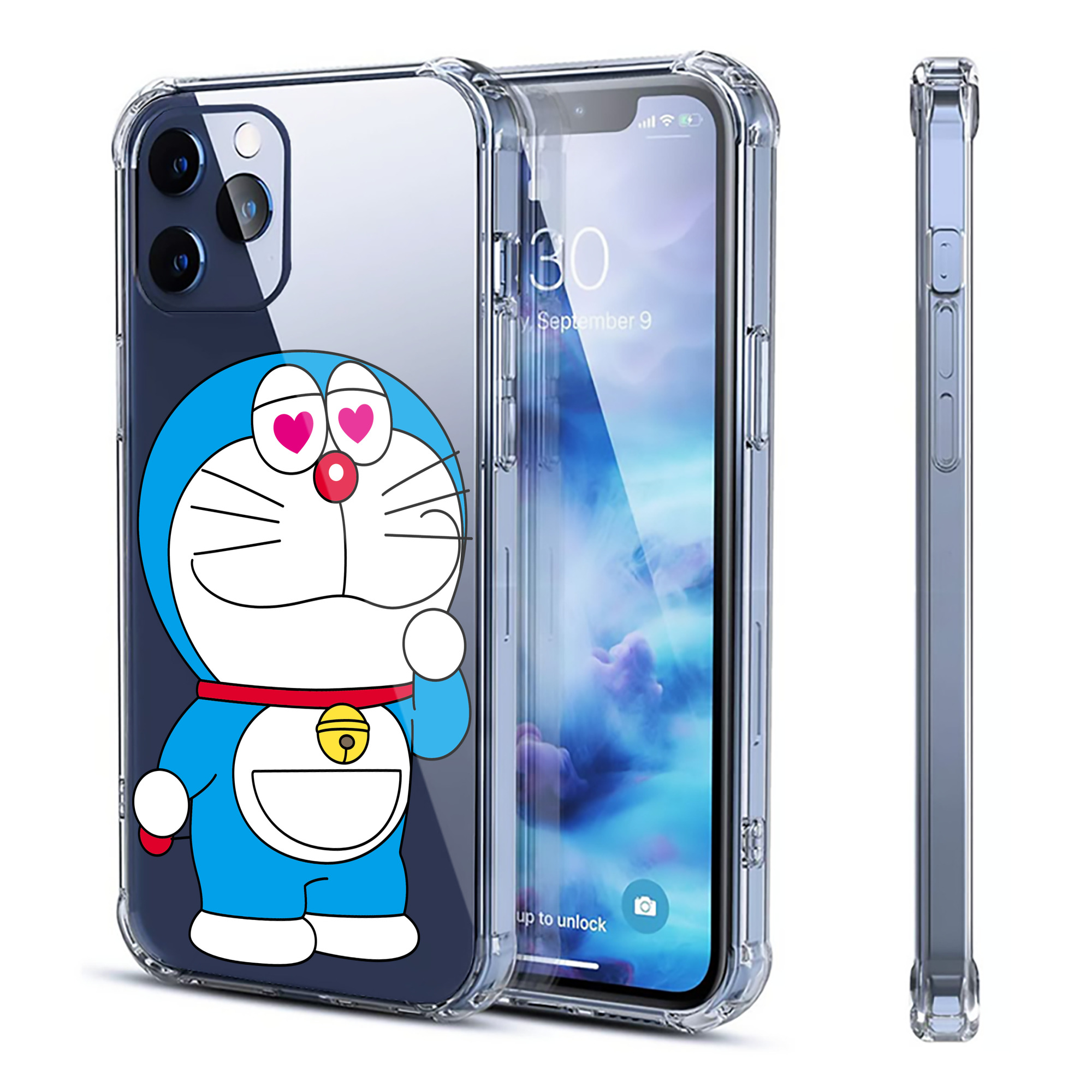（画像用） ドラえもん Doraemon 【iPhone 12シリーズ対応】透明スマホケース（クリアソフトケース）